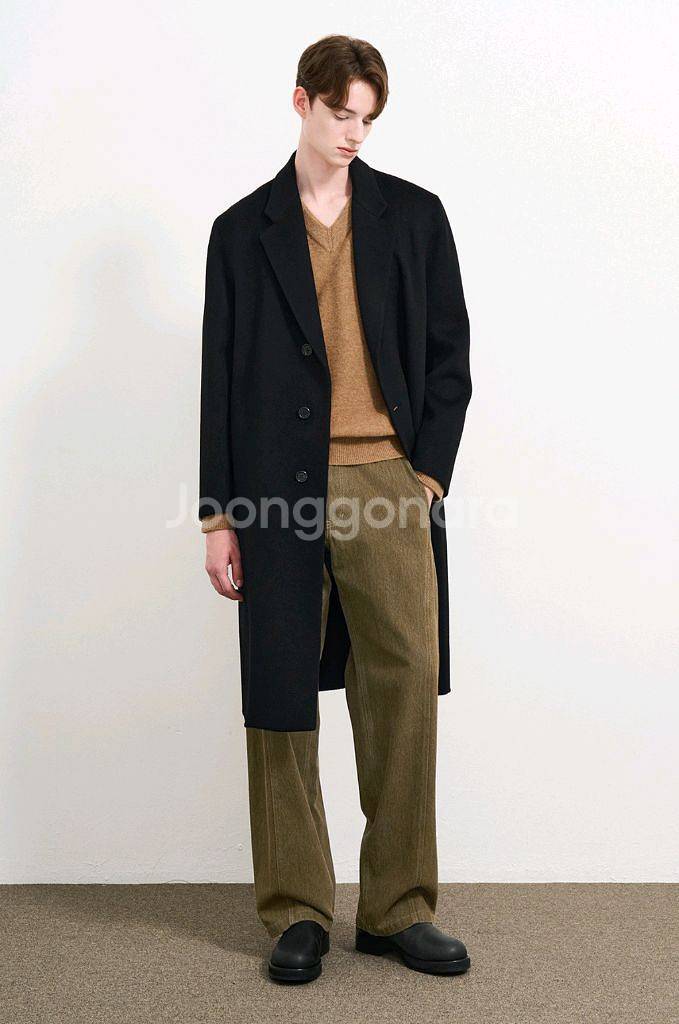 <새상품>타임옴므 24FW 캐시미어 블렌드 싱글 코트--4