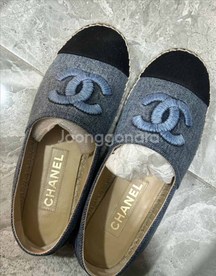 CHANEL 샤넬 데님 에스파듀--1