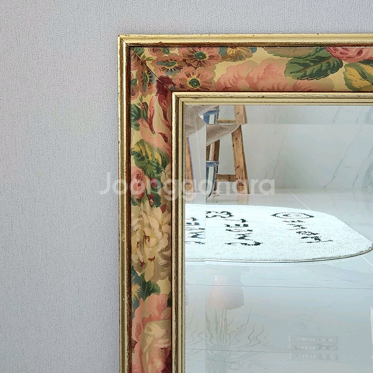 *세일*빈티지거울 플로럴거울 대형거울 벽거울 플라워거울 우드--2