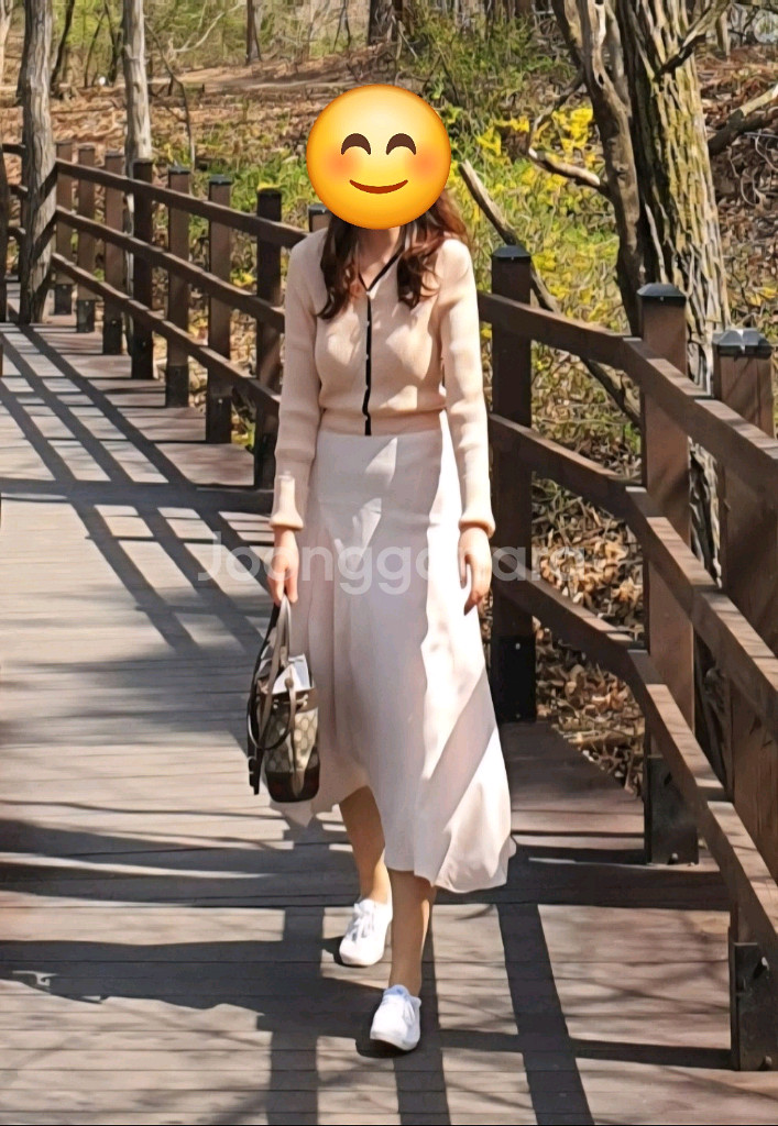 듀엘 골지니트탑 플레어 원피스 66사이즈--0