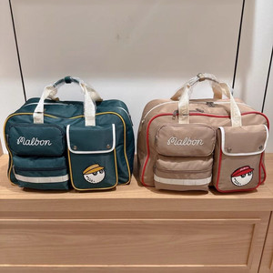 말본 멀티포켓 보스턴백 베이지 그린 새상품