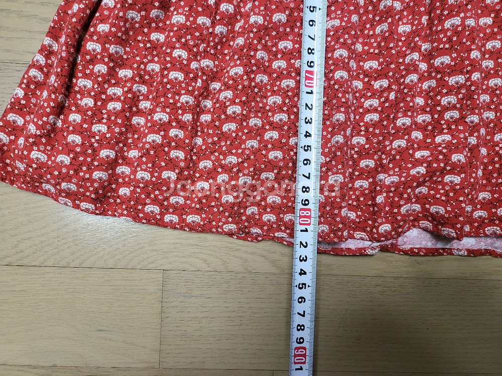 자라키즈 13~14세사이즈 레드 플라워 롱 원피스--1