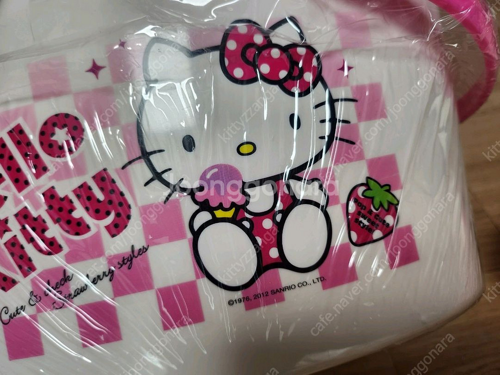 키티 다용도 바구니 목욕바구니 소,대 사이즈 보관함--2