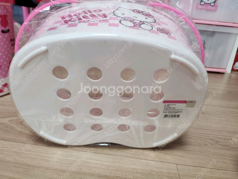 키티 다용도 바구니 목욕바구니 소,대 사이즈 보관함--3