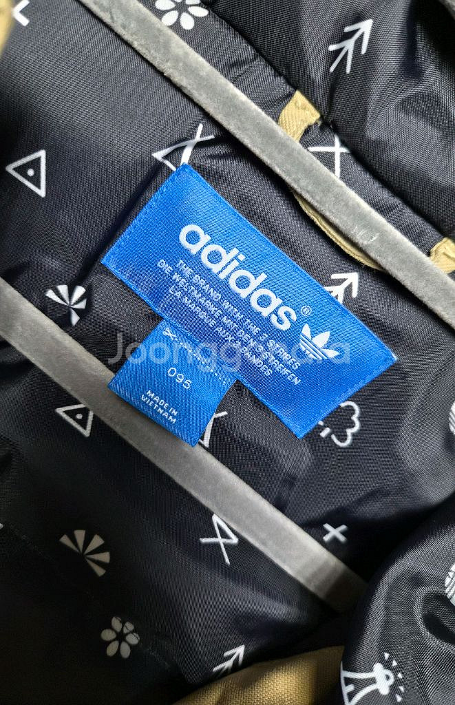 95) 아디다스 후드 다운패딩 자켓 베이지--7