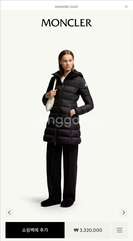 [4] 몽클레어 GIE 여성 패딩 블랙 (3회착용)--6