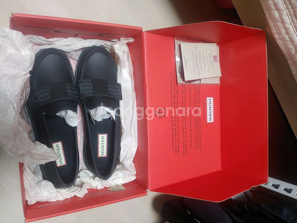 헌터 W 리파인드 보우 페니 로퍼 블랙 235--0