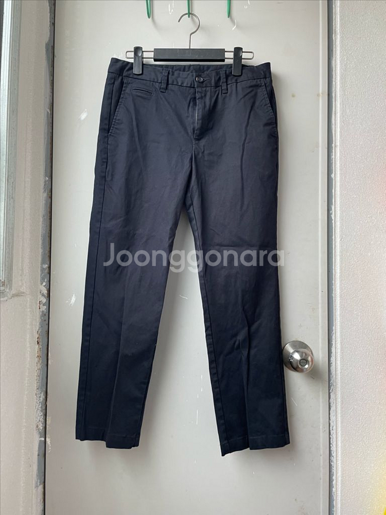 행텐 남성 블랙 면바지--0