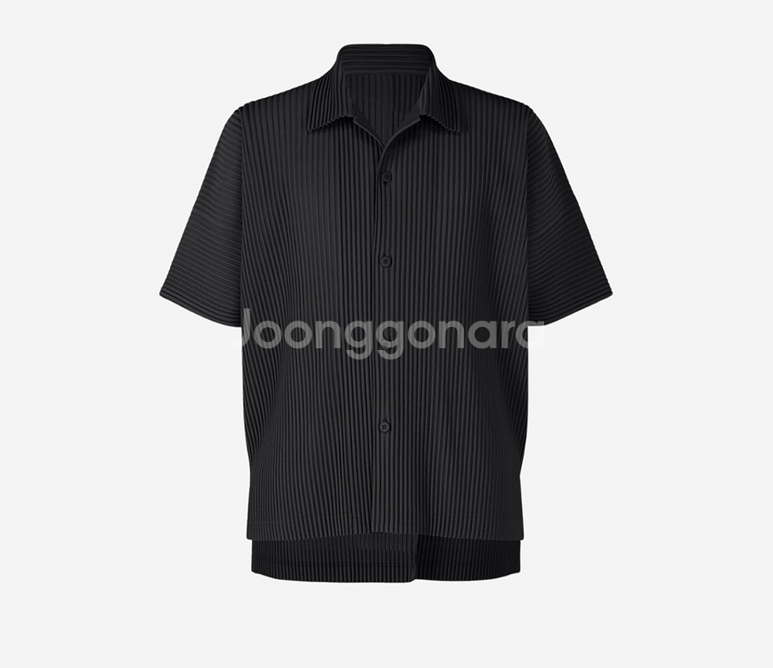 이세이미야케 옴므 플리세 MC 줄라이 셔츠 블랙--0