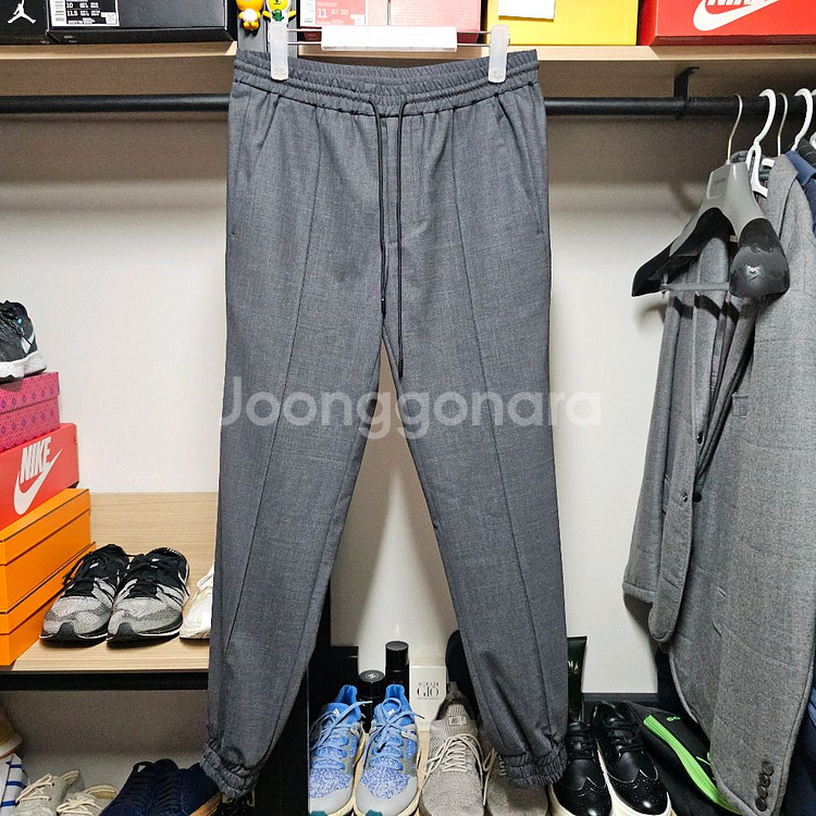 JUUN. J 준지 허리밴드 모직혼방 남성조거팬츠 32--0