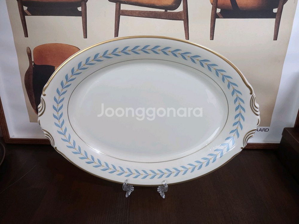 시라쿠스 블루로렐 오발 접시(35.5cm),플레이트--1