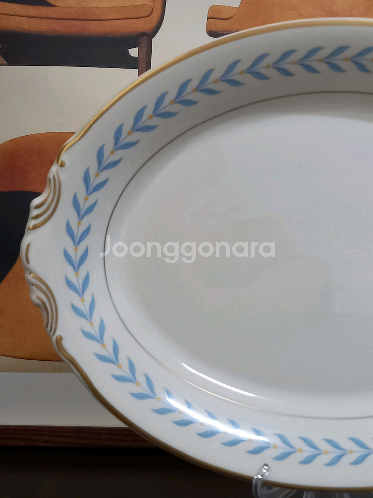 시라쿠스 블루로렐 오발 접시(35.5cm),플레이트--3