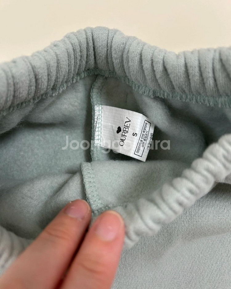 아베브 기모 맨투맨 쑥라떼 + 기모 바지 민트 S--9