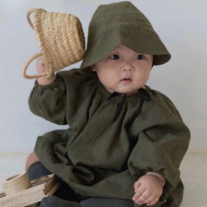 레브주 크로와상 바디수트 보넷 세트(돌 전)