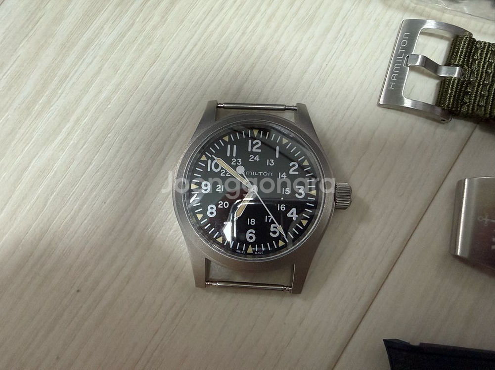 해밀턴 카키필드 메카니컬 38mm--1