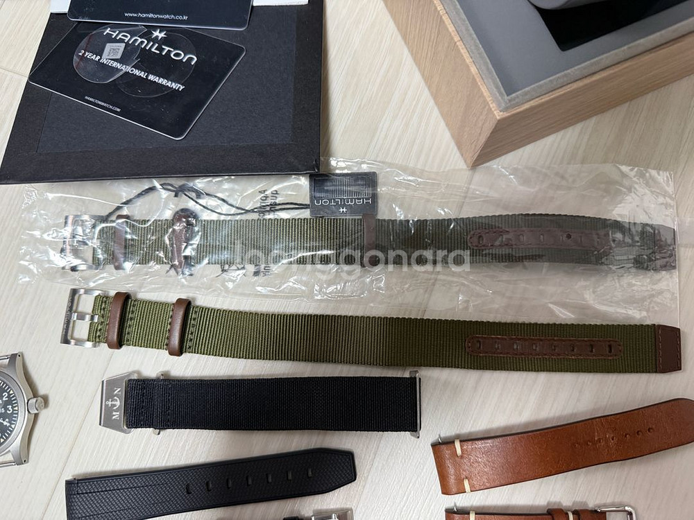 해밀턴 카키필드 메카니컬 38mm--3