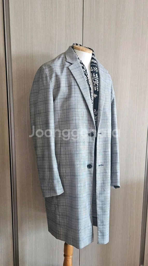 (배정남공항패션)무신사체크 롱 트렌치코트100 희귀단종--7