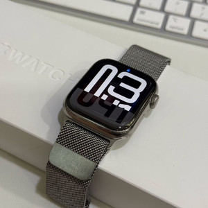 애플워치9 스테인리스 실버 45mm