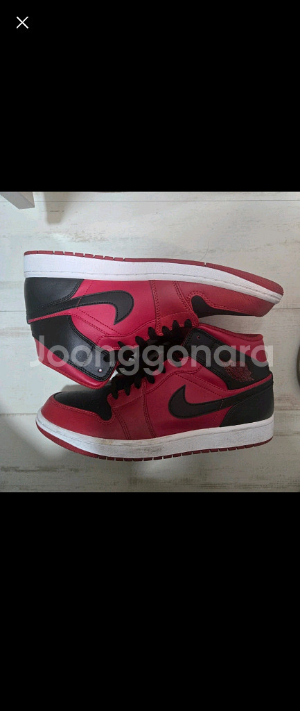 나이키 조던 1 미드 리버스 브레드 290 팝니다--0