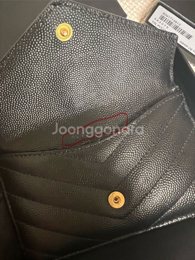 입생로랑 카산드라 금장 카드 지갑--8