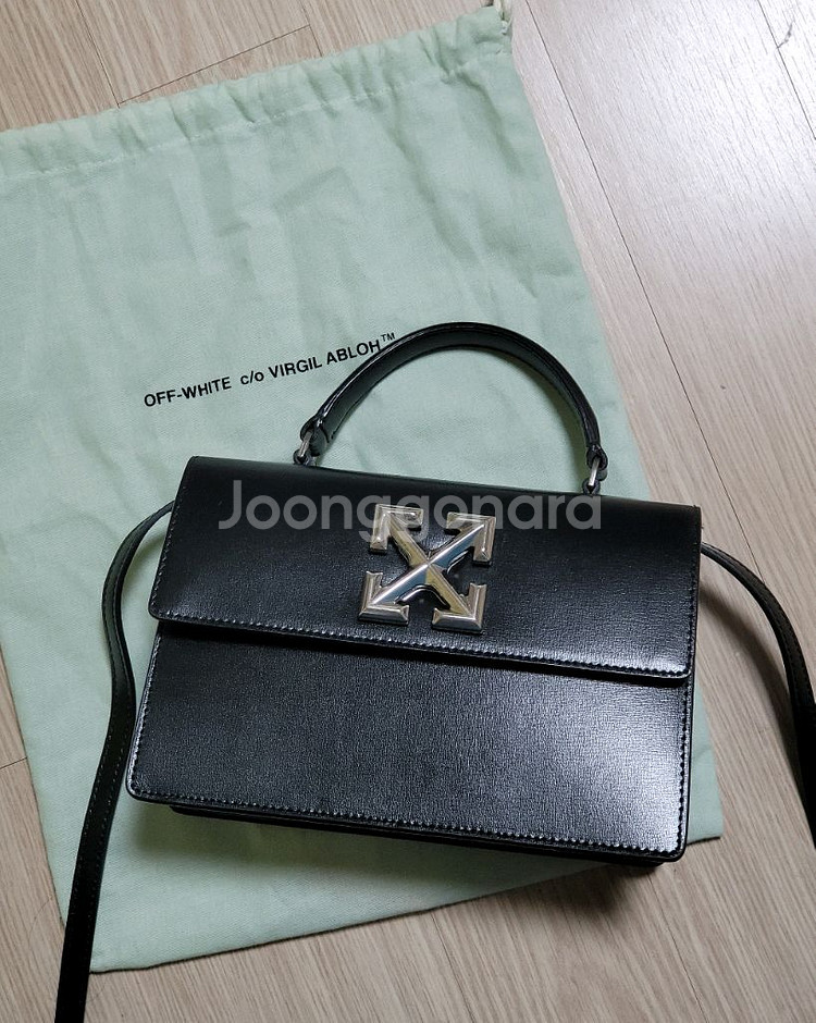 정품 오프화이트 지트니 1.4 탑 핸들 백 블랙--0