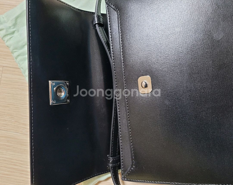 정품 오프화이트 지트니 1.4 탑 핸들 백 블랙--5