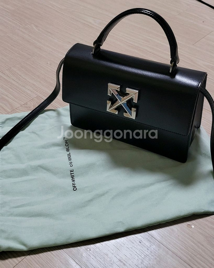 정품 오프화이트 지트니 1.4 탑 핸들 백 블랙--1