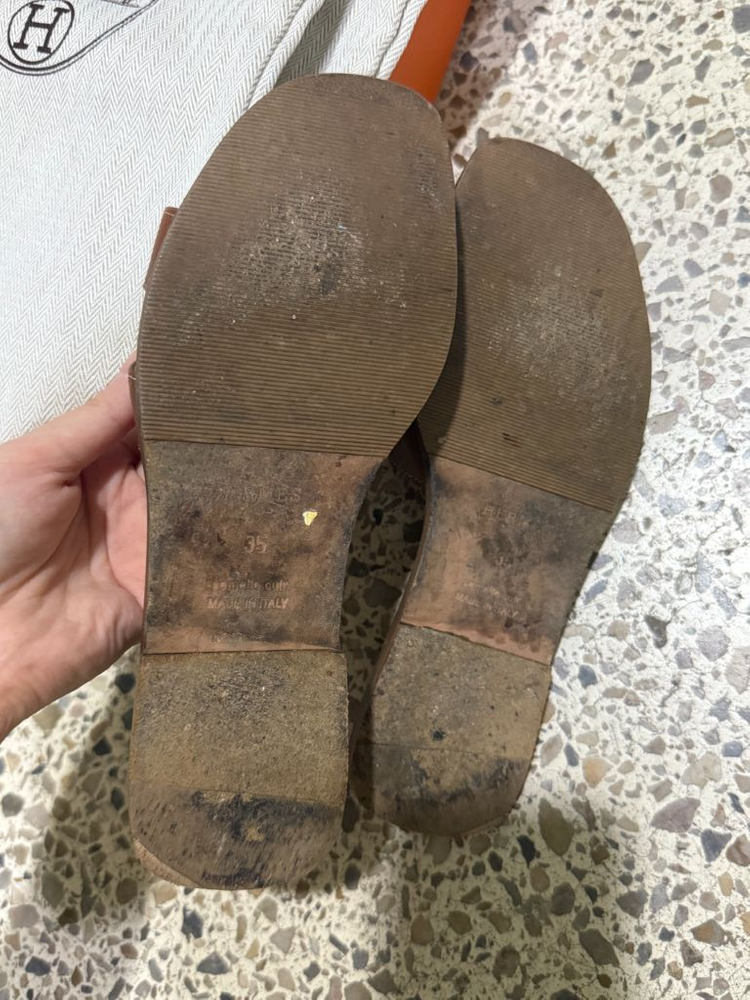 에르메스 오란 슬리퍼 35사이즈--4