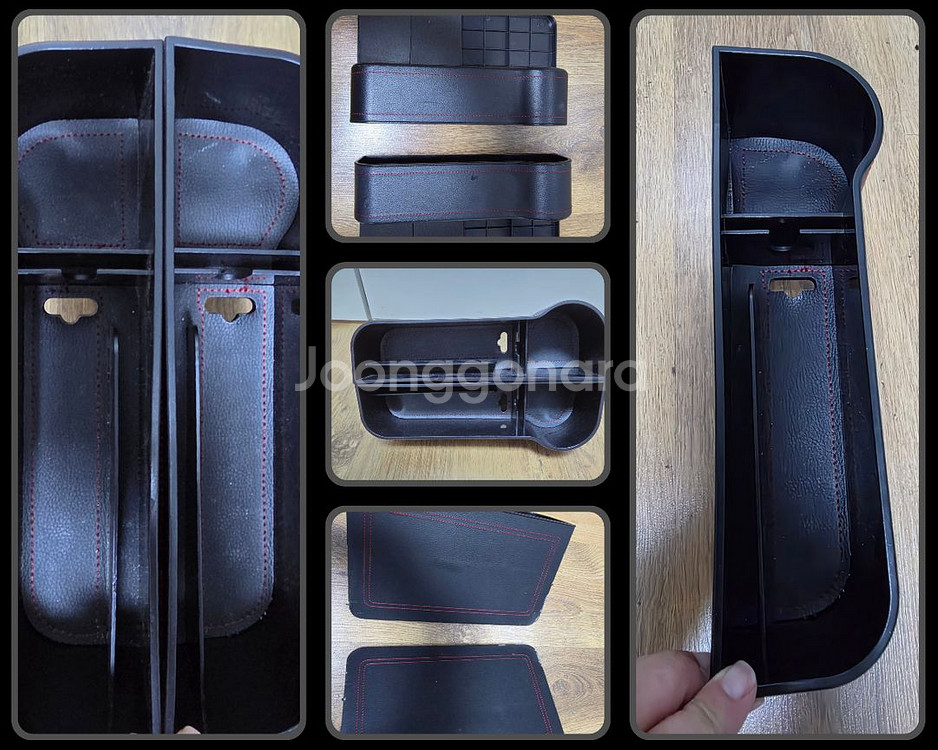 블랙팟 자동차 사이드 포켓 정리함 블랙 2개--0