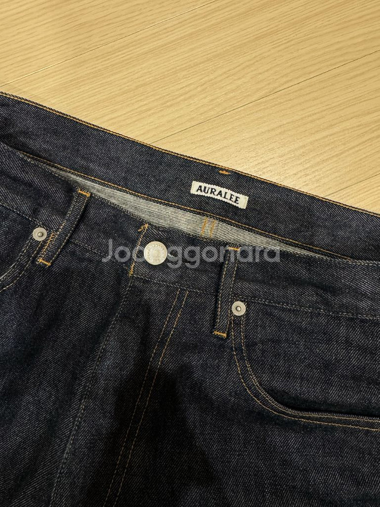 오라리 하드트위스트 5p 인디고 데님 32사이즈--3