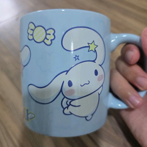 산리오 캐릭터 핸드 머그컵 380ml (시나모롤)