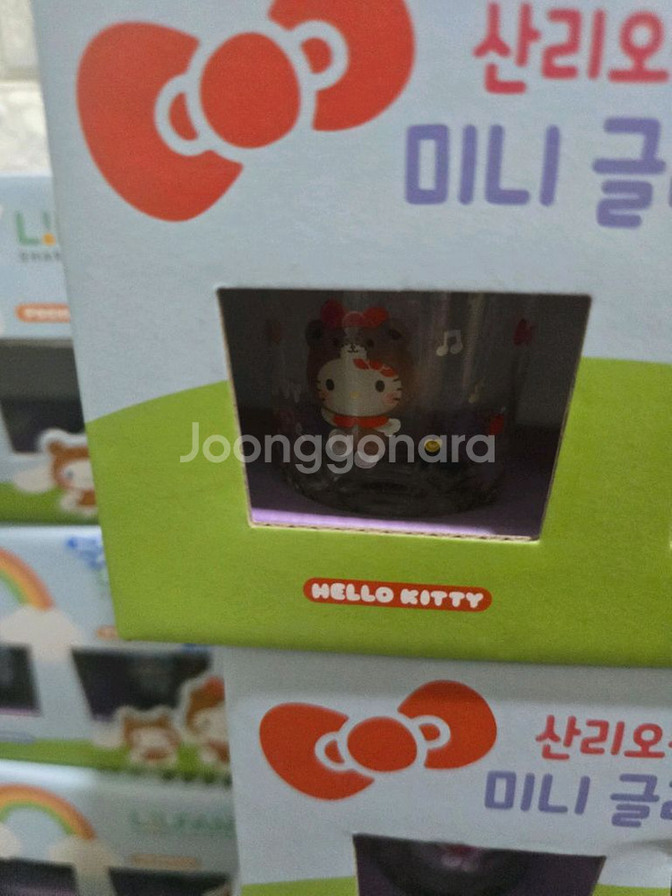 산리오 미니 글라스컵 5개 1세트--1