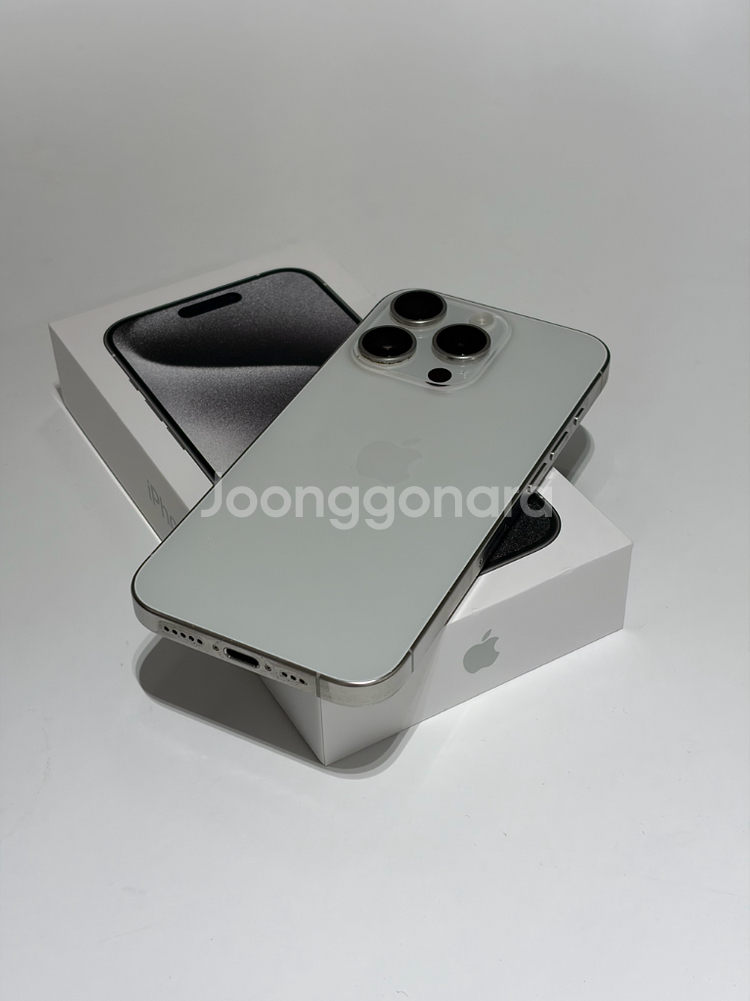 아이폰 15프로 화이트 티타늄 풀박스 512gb--9