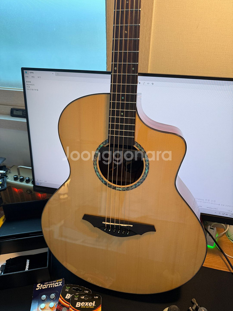 올솔리드 수제기타 + 피쉬맨 레어어스 블렌드 픽업--1