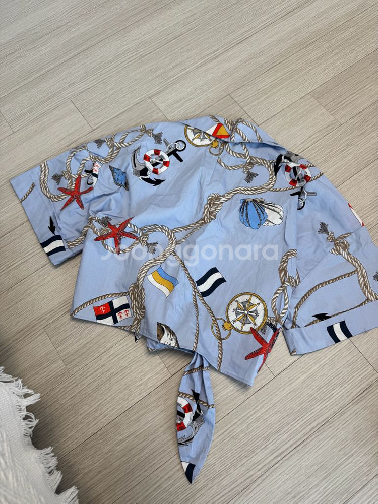 세트) 자라 zara 마린 프린트 셔츠 S 스커트--6