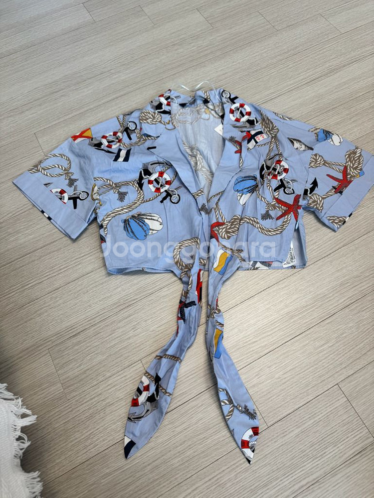 세트) 자라 zara 마린 프린트 셔츠 S 스커트--7