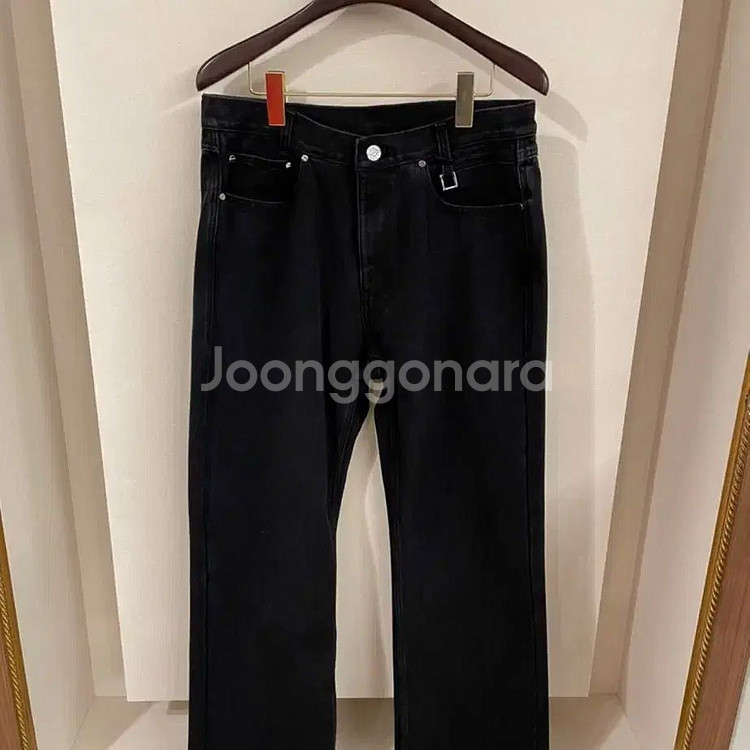 우영미 롱스트레이트 흑청 데님 22ss--0