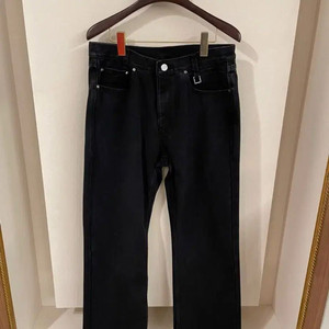 우영미 롱스트레이트 흑청 데님 22ss