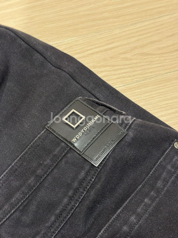 우영미 롱스트레이트 흑청 데님 22ss--5