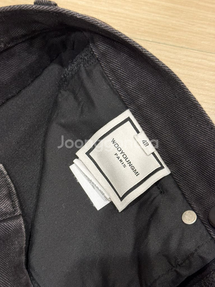 우영미 롱스트레이트 흑청 데님 22ss--4