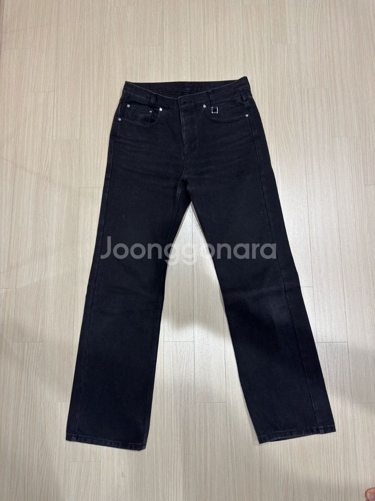 우영미 롱스트레이트 흑청 데님 22ss--1