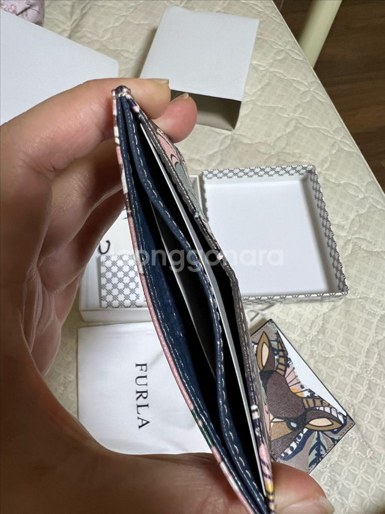 훌라 furla 카드 지갑 미개봉 새상품 풀박스--8