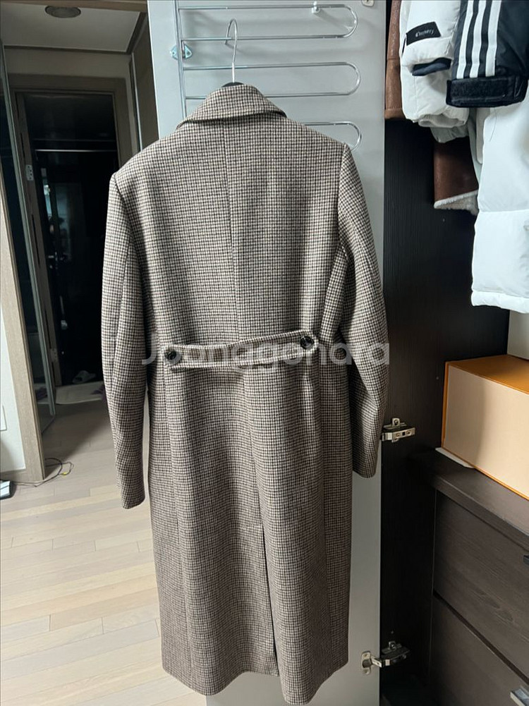 산드로 울 체크 코트 36--1