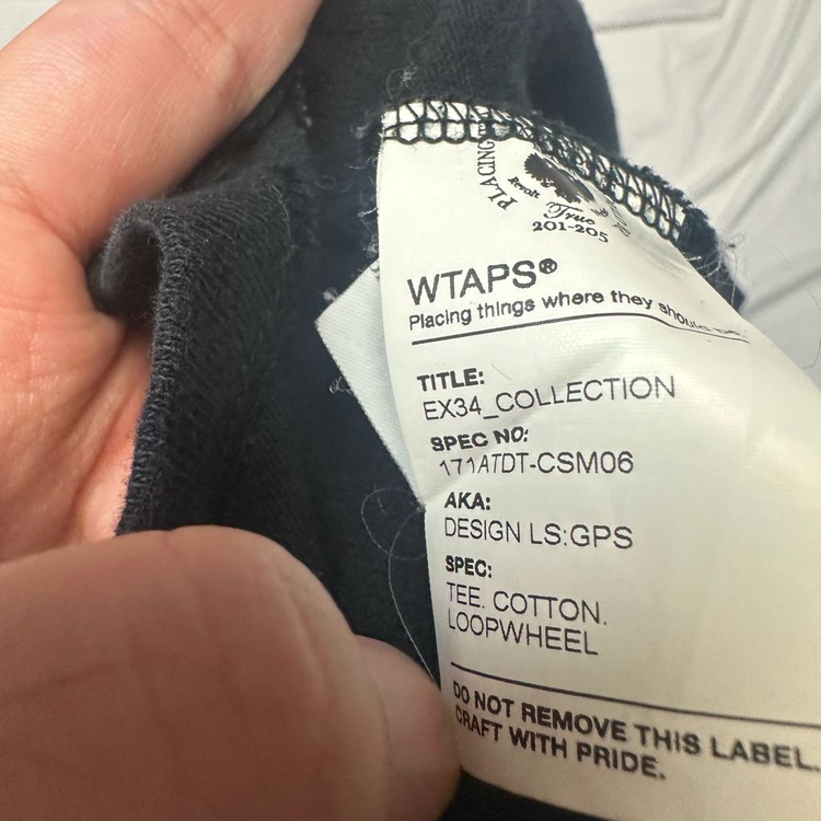 더블탭스 루프휠러 17SS 블랙슬리브리스 S 이미지