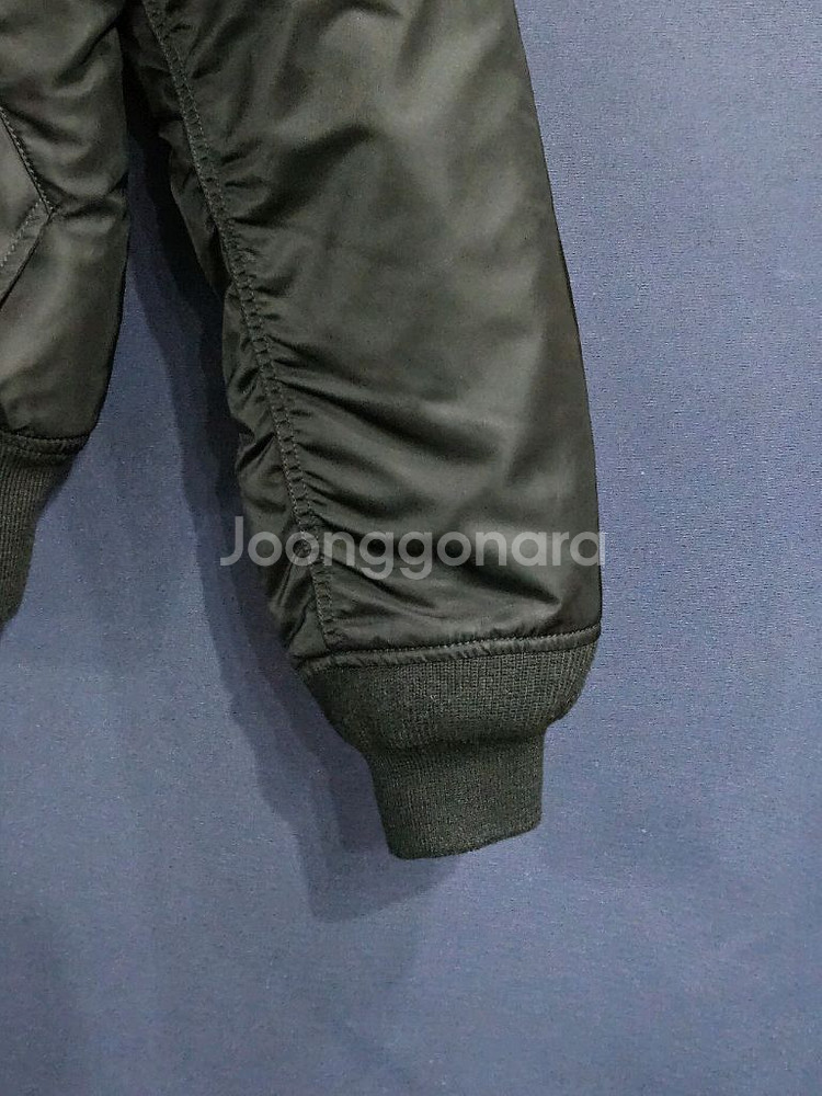 알파인더스트리 MA-1 블랙 남성 100 양면 항공점퍼--5