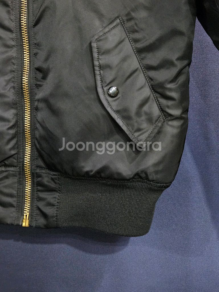 알파인더스트리 MA-1 블랙 남성 100 양면 항공점퍼--6