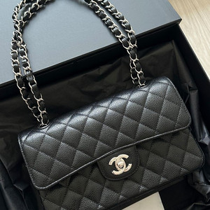 샤넬 클래식 스몰 캐비어 은장