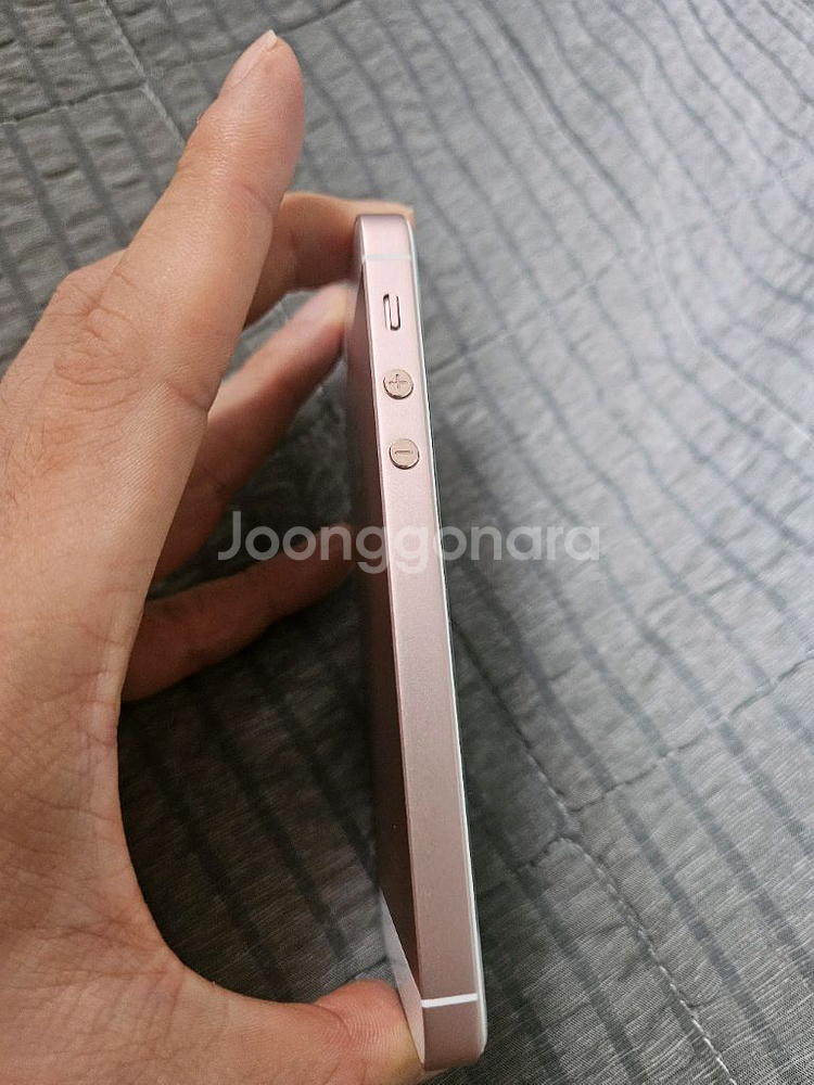 S급 순정 아이폰se1 로즈골드 128g 배터리100--3