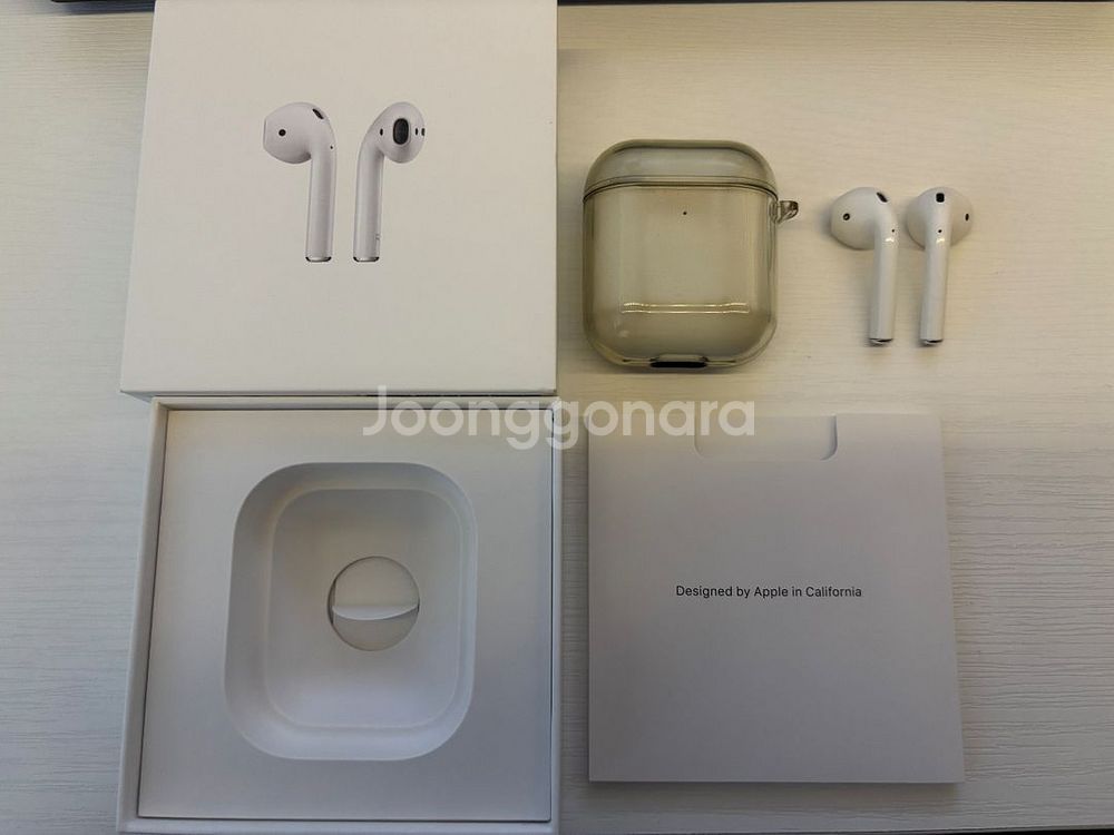 애플 에어팟 2세대 풀박스 무선충전--0