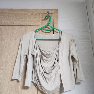 (새상품)베이지 나시 가디건 세트